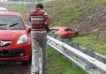Bikin Nyesek Banget Lihatnya. Lamborghini Aventador Nyungsep di Tol Solo-Sragen