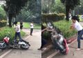 Video Viral, Pria Ini Mengamuk Hancurkan Motor saat Ditilang hingga Kekasihnya Histeris!