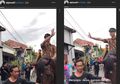 Bak Kesatria, Al Ghazali Sapa Warga Desa Tanggulangin Sambil Menunggangi Kuda