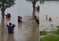 Video Dramatis Satu Keluarga Tolong Korban Banjir di Tol Ngawi, 'Ya Allah Ada Bayi'