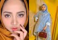 Bergaya Kekinian, Intip Gaya Rachel Vennya dengan Dress Hijab Polkadot Serba Monokrom