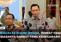 AHY Lagi Asyik Wawancara, Jokowi Tutup Pintu dan Melintas di Belakangnya