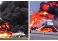 Ngeri! Detik-Detik Penumpang Menyelamatkan Diri dari Pesawat yang Terbakar di Sebuah Bandara