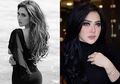 Foto Manja di Pinggir Pantai, Syahrini Kenakan Kaftan Transparan Mewah, Seksi Banget!