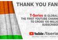 Pecahkan Rekor 100 Juta Subscribers, Channel T-Series Jadi Raja YouTube Kalahkan PewDiePie