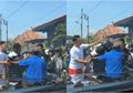 Tanpa Sebab, Pria Diduga Mabuk Tiba-tiba Tinju Pengendara Motor, KO Setelah Dibalas Tiga Kali Pukulan Helm