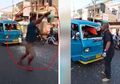 Kejar Bus yang Menabraknya, Sopir Angkot Tiba-tiba Tinggal Lari Penumpangnya dengan Kondisi Mobil Masih Berjalan
