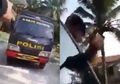 Viral Video Rombongan Brimob Masuk Desa, Warga Justru Berteriak dan Nantang Ditembak