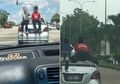 Viral Video Dua Anak Berbaring ala 'Superman' di Belakang Mobil