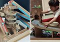 Biar Nggak Kecanduan Gadget, Ayah ini Bikin Mainan Keren dari Kardus untuk Anaknya