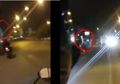 Viral Penampakan Sosok Putih Diduga Hantu Pocong Berdiri di Atas Kepala Pengendara Motor yang Sedang Melaju, Bukannya Seram, Malah Jadi Bahan Candaan Netizen