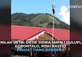 Kembali Terjadi, Siswa SMP Asal Gorontalo Panjat Tiang Bendera Saat Upacara HUT RI Karena Pengait Tali Lepas