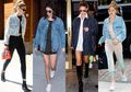 Inspirasi Tampil Lebih Modis Pakai Jaket Jeans ala Selebriti Hollywood, Contek Yuk!