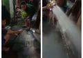 Viral Video Detik-detik Dua Orang Pria Terbakar Saat Keluarkan Isi Tabung LPG, Merasa Ditipu Karena Isinya Air