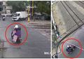 Viral Video Emak-emak 'Tanpa Merasa Bersalah' Terobos dan Tabrak Palang Pintu Perlintasan KA hingga Copot