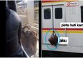 Viral Kejadian Kocak di KRL, Naik saat Pintu Gerbong Menutup, Tas Wanita ini Terjepit, Orangnya di Dalam Tasnya di Luar