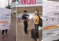 Kocak, Cewek Ini Dikerjain Temennya dengan Boarding Pass Segede Gaban Saat Mau Naik Pesawat