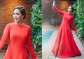 Jadi Istri Konglomerat, Maia Estianty Tampil Glamor dengan Gaun Merah bak Putri Dongeng