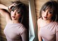 Pose Seksi Saat Main Air Pantai di Lampung, Motif Baju Renang Marion Jola Curi Perhatian