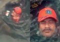 Pakai Seragam Pasukan Orangenya di Bawah Derasnya Guyuran Hujan, Petugas PPSU Ini Suguhkan Aksi Heroik yang Buat Netizen Terpukau, Punguti Sampah dengan Menyelam Air Keruh Selokan