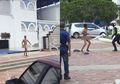 Mengamuk di Depan Masjid Sambil Telanjang, Pria Ini Tebaskan Parang Sampai Buat Polisi Kebingungan, Satu Petugas Sampai Terbacok di Bagian Tangan