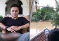Anti-mainstream, Artis Ini Justru Asyik Nongkrong di Atas Genteng Bersama Istri saat Mobil Mewahnya Tenggelam Ditelan Banjir
