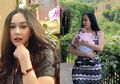 Tampil Cantik Saat Gendong Anak, Tampilan Aura Kasih Pakai Dress Aksen Transparan Justru Curi Perhatian