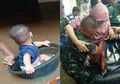 Naik Ember Terapung Banjir Setinggi 2 Meter, Balita di Pancoran Mendadak Viral, Berceloteh Ingin Jadi Marinir Saat Dievakuasi Pasmar 1