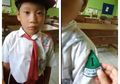 Viral Video Seorang Anak SD Pakai Seragam dengan Logo Terbalik, Rupanya Ada Kisah Menyedihkan Dibaliknya...