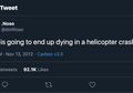 Prediksi Penyebab Kematian Kobe Bryant sejak Tahun 2012 Lalu, Akun Twitter Ini Mendadak Viral
