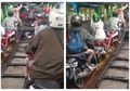 Viral Video Pengendara Motor Numpang Truk Pengangkut Mobil Demi Terabas Banjir di Tanjung Priok, Netizen: Keren Warga Berplat B