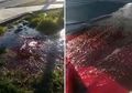 Air Berwarna Merah Darah Keluar dari Jalanan yang Retak di Turki Pasca Gempa, Tanda Akhir Zaman?