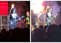 Rambutnya Kebakar, Vokalis Band Cover KISS Ini Cuek dan Tetep Lanjut Nyanyi