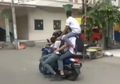 Kayak Aksi Akrobatik Sirkus, Pelajar SMA Medan Bonceng Lima Saat Kendarai Motor di Jalan