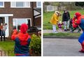 Hibur Anak-anak yang di Rumah Saat Lockdown, 2 Instruktur Bela Diri Ini Berubah Jadi Spider-Man