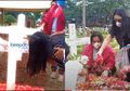 Ziarah Perdana Tepat di Hari Paskah, Mutia Ayu Datangi Makam Glenn Fredly Tabur Bunga hingga Cium Nisan sang Suami