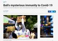 Bikin Heran Media Asing, Bali Disebut Miliki Imunitas Misterius Untuk Hadapi Corona