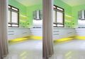 Olah Cahaya di Lantai Dapur, Cara Wujudkan Unsur ALam Secara Modern