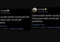 Kurang Ajar Tulis Wanita Sunda Cocok Jadi Istri, Wanita Jawa Cocok Jadi Pembantu di Twitter, Pemuda Ini Jadi Buronan Netizen Satu Indonesia, Begini Omongannya Setelah Digeruduk Warganet