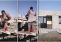 Viral Potret Emak-emak Tangguh: Bangun Rumah Impiannya Seorang Diri