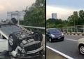 Viral Video Seorang Kakek Nekat Lawan Arus di Jalan Tol, Bikin Satu Mobil Terbalik, Sementara Mobil Lain 'Adu Kambing'