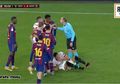 VIDEO - Lionel Messi Frustrasi Barcelona Kalah, Sampai Sikut Lawan dari Belakang