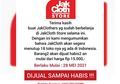 JakCloth Tutup Semua JakCloth Store di Indonesia, Barang Dijual Mulai Rp15 Ribuan