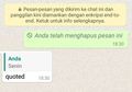 Ini Dia Cara Melihat Pesan WhatsApp yang Telah Dihapus