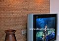 Anyaman Bambu jadi Back Panel Rak Televisi