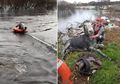 Berhasil Diselamatkan dari Banjir, Keledai Lucu Ini Langsung Tersenyum Lebar
