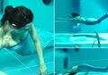 Lihat, Putri Duyung Cantik Berenang di Kolam Renang Terdalam di Dunia Hanya Mengandalkan Penjepit Hidung