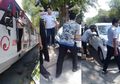 Diparkir di Atas Rel Hingga Membuat Kereta Api Tak Bisa Melintas, Mobil Ini Terpaksa Digotong Warga