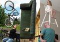 Luar Biasa, Pria Ini Bisa Angkat dan Seimbangkan Banyak Benda di Dagunya. Termasuk Sepeda dan Sofa