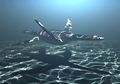 Reptil Nessie Berenang Seperti Penguin